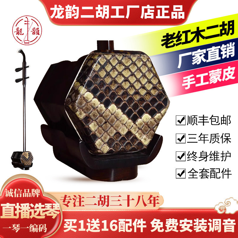 龙韵二胡乐器老红木正品十级专业演奏二胡厂家直销通用考级大音量