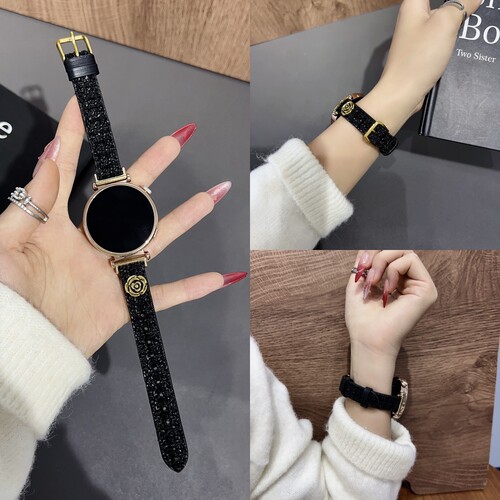 适用华为GT6手表表带女生新款秋冬毛呢GT5真皮GT43高级watch5FIT4