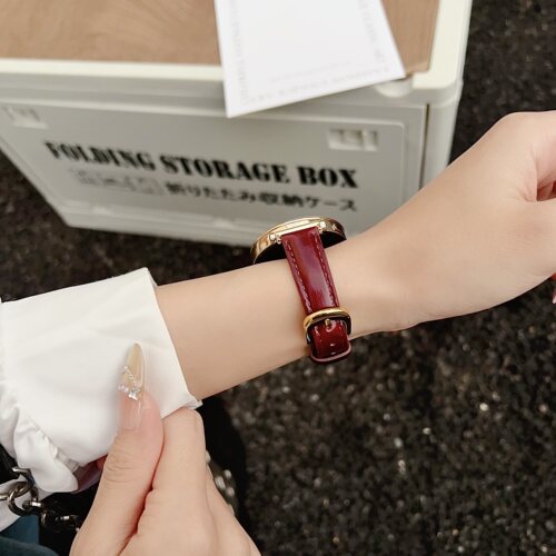 【车厘子红】适用华为gt7手表表带gt6女轻奢真皮gt5432watch5fit4
