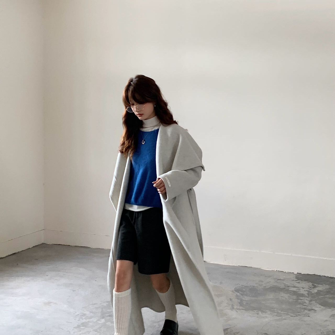 莓果小众羊毛长款外套羊毛外套(配腰带)(含100澳毛)YC3624099