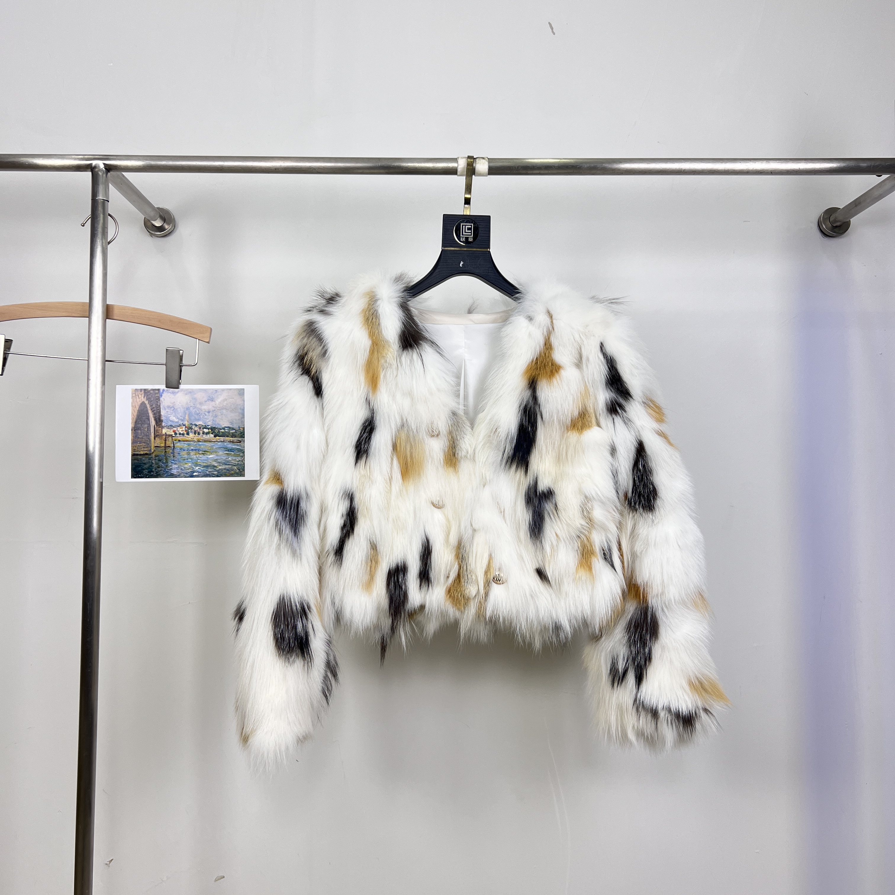 莓果外套V领年轻款时尚洋气皮草(含100狐狸毛)FM177