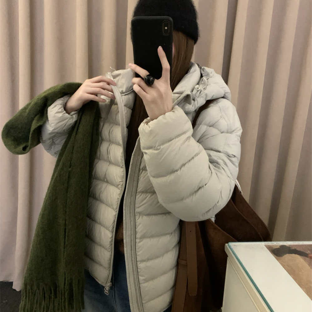 莓果设计冬上新连帽宽松百搭休闲保暖羽绒服外套1800ww