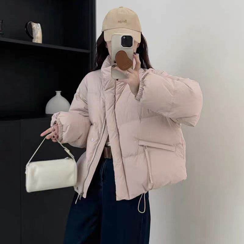 莓果冬上新短款立领保暖韩系百搭休闲羽绒服羽绒服y662