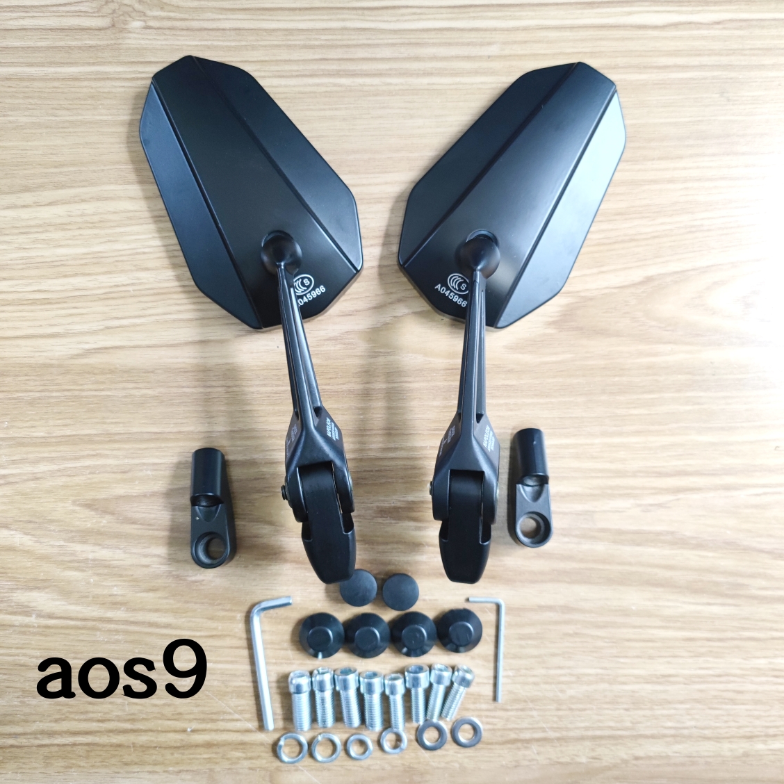 AOS9电动车反光镜小牛九号日本祖国版雅迪摩托车通用后视镜大镜片