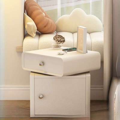 奶油风保险柜床头柜一体家用大尺寸50cm房间看不出来的保险箱密码