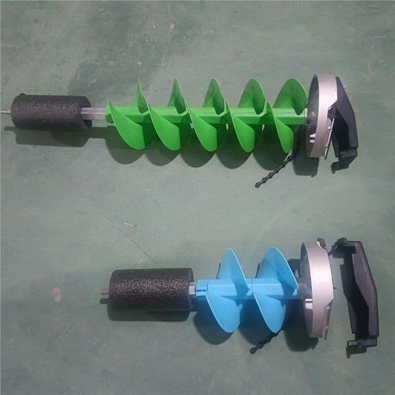 冰钓浮水尼龙金属钻头超轻迷你尼龙冰钻浮水冰钓钻破冰冬钓冰镩