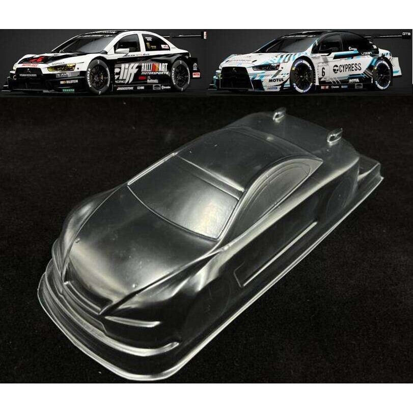 1/24平跑车壳 蚊车漂移车壳GT3 RS RACING 透明PC车壳 轴距110mm