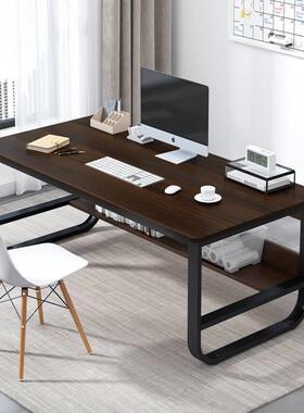 书桌子办工作卧室家用简易单人办工台式1米6卓子办公电脑小型员工