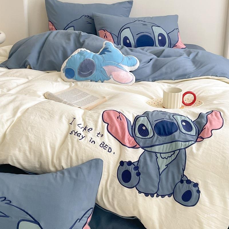 卡通儿童床上四件套水洗棉床单三件套单人床品被套四季通用床笠款