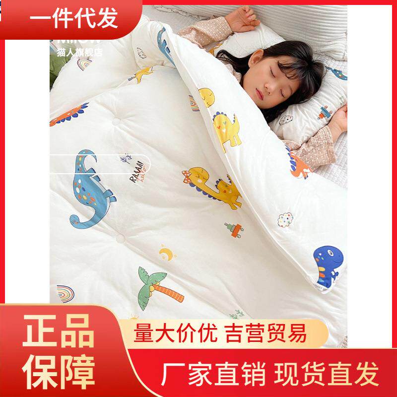V45O幼儿园儿童被子冬被单人宿舍学生春秋被棉被芯加厚保暖夏季空