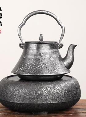 日式茶具复古手工铸铁茶壶电陶炉茶炉套装家用煮茶器烧水壶