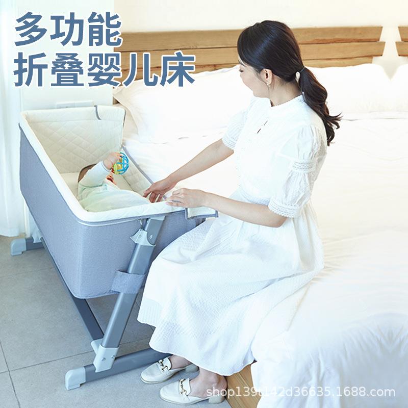 儿童床男孩女孩床婴儿床0-6岁儿童床加宽床折叠床直发公主床