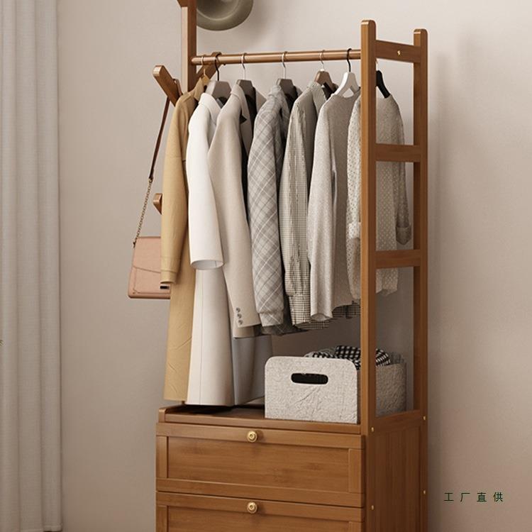 挂衣架卧室落地家用储物柜衣帽架室内简易挂衣服置物架床边收纳架