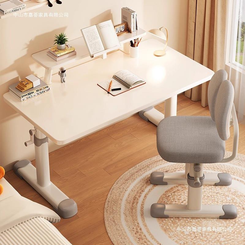 儿童学习桌书桌小学生家用写字桌小孩写作业专用桌手摇可升降桌椅