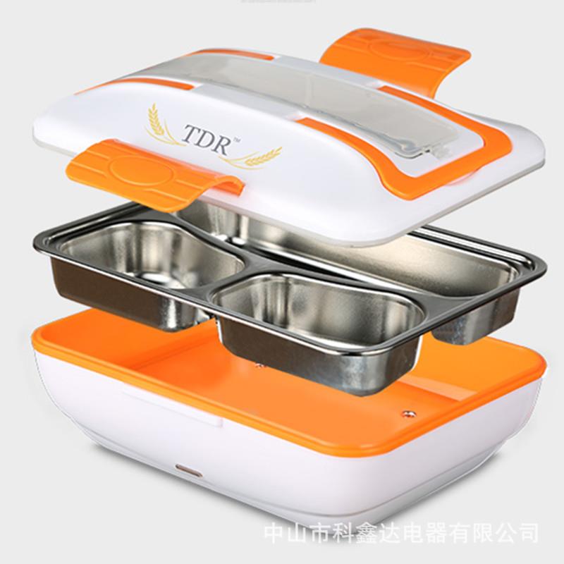电热饭盒不锈钢内胆家用分体插电加热电子饭盒多功能保温蒸饭盒器