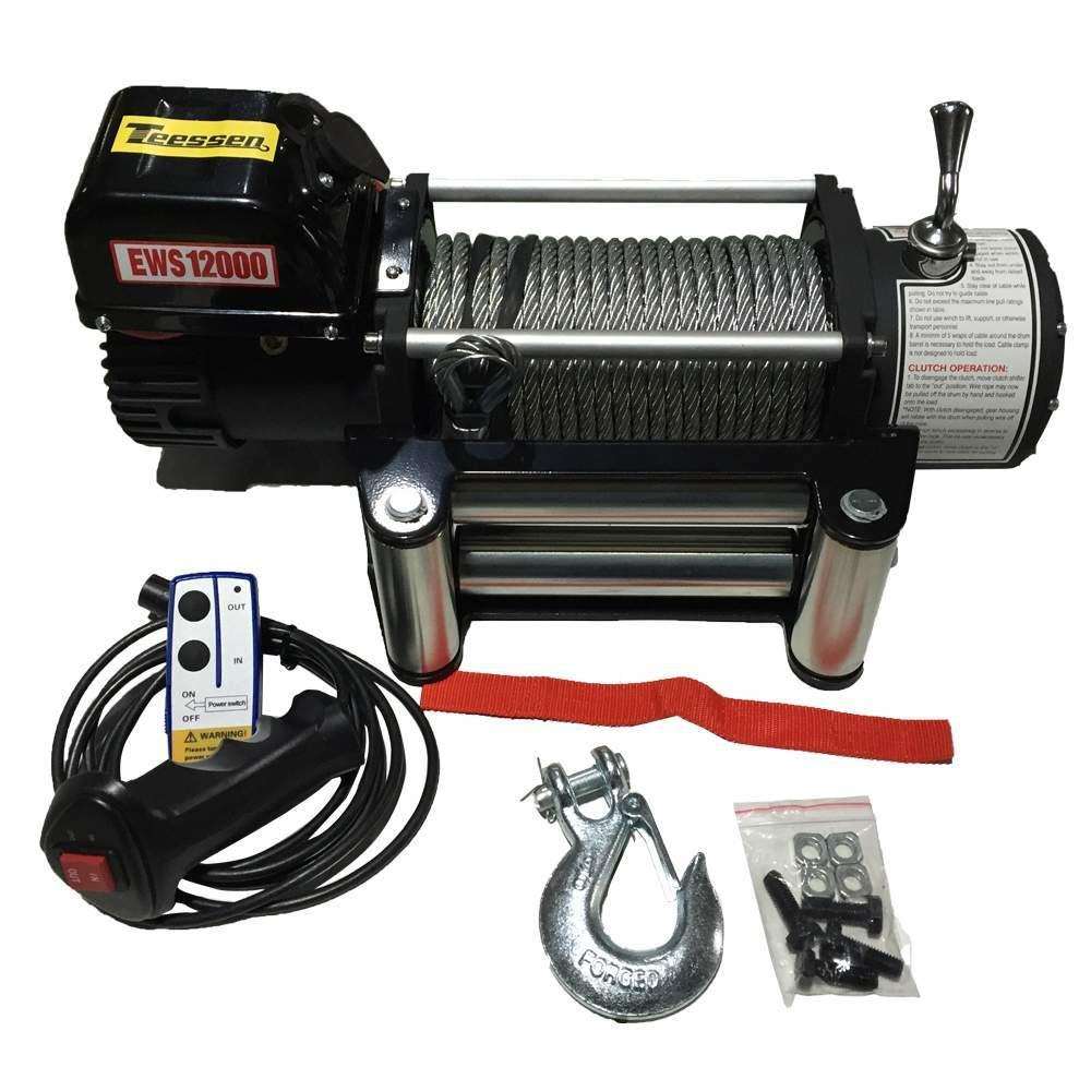 12000磅电动绞盘越野自救插秧机农机自救绞盘5.5吨12v24v图片