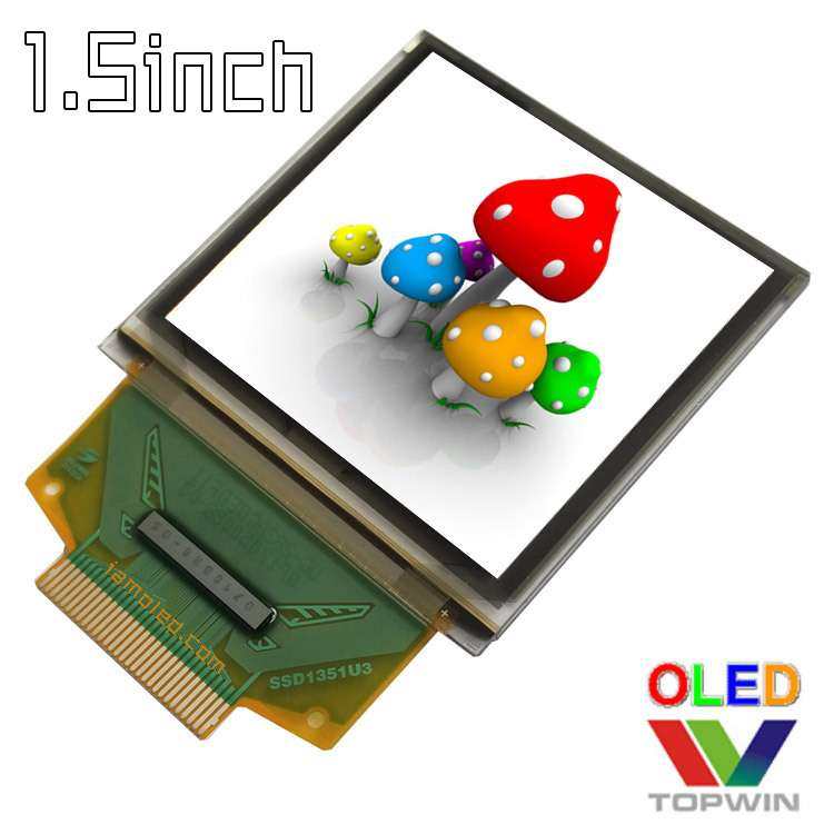 1.5寸彩色oled液晶显示屏30脚topwin接插小尺寸UG2828GDEDF11拓微