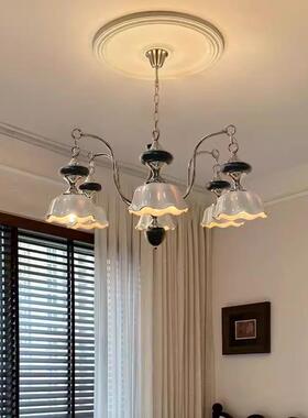 中古欧式现代客厅吊灯南洋风法式复古风手工陶瓷别墅餐厅花朵吊灯