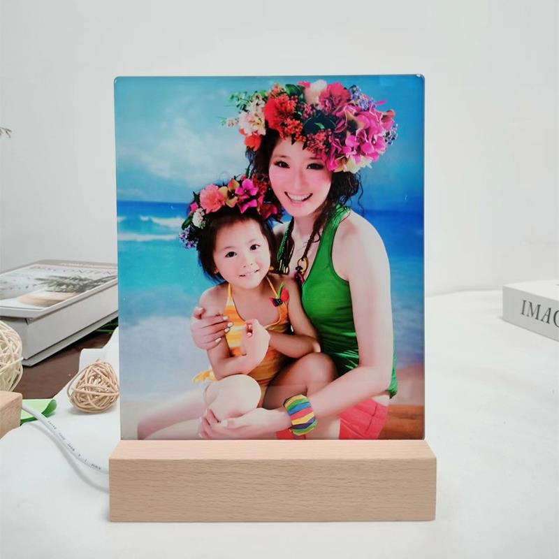定制情侣亚克力照片小夜灯客厅老人孕产妇母婴床头起夜灯