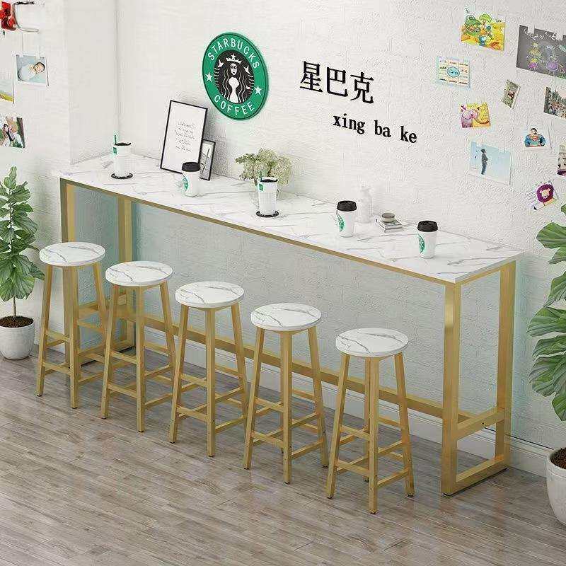 吧台桌子奶茶店桌椅网红阳台吧台高脚桌吧台桌椅靠墙吧台桌长条桌