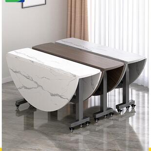 可折叠桌子大餐桌家用吃饭15人20人圆桌面可移动带转盘客厅小户型