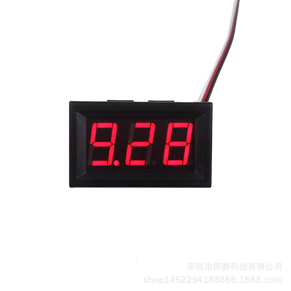 三线直流电压表头 0.56寸led数字电压表 dc 0v-30.0v 反接保护