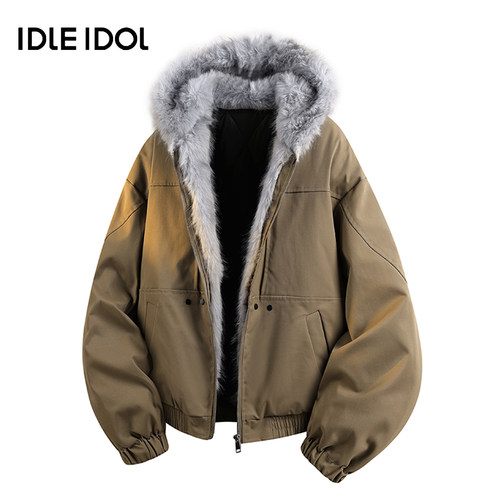 冬季加厚保暖工装棉服外套潮