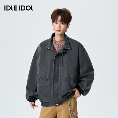 IdleIdol复古立领工装夹克男