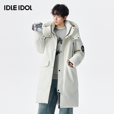 idleidol冬季90鸭绒长款羽绒服