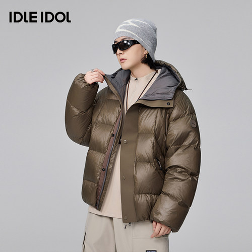 羽绒服男款防泼水连帽保暖面包服