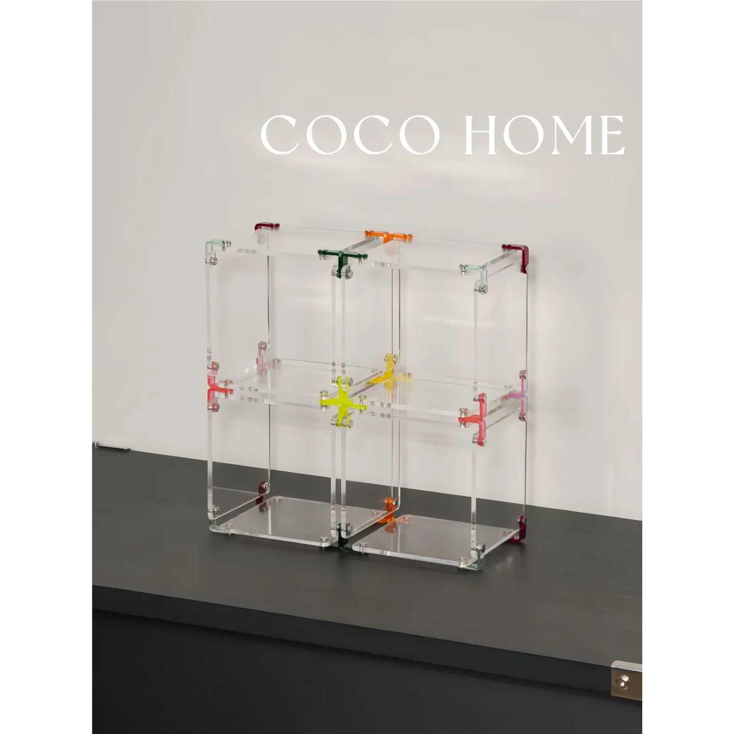 COCO 亚克力水杯置物架DIY桌面分格多功能杯架化妆品手办架收纳架