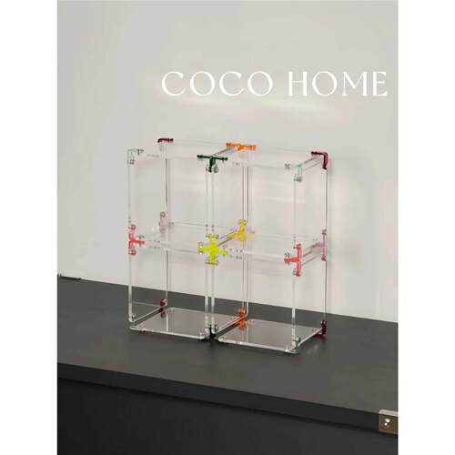 COCO 亚克力水杯置物架DIY桌面分格多功能杯架化妆品手办架收纳架