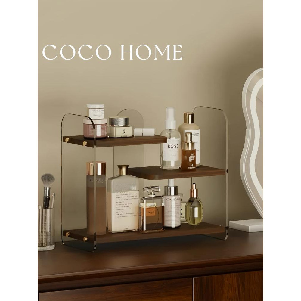 COCO桌面置物架亚克力办公桌收纳杯架工位置物架台面茶杯收纳架·