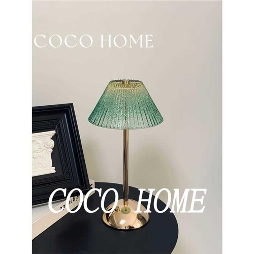 COCO 绿意复古台灯触摸充电小夜灯床头灯卧室调光调色氛围灯