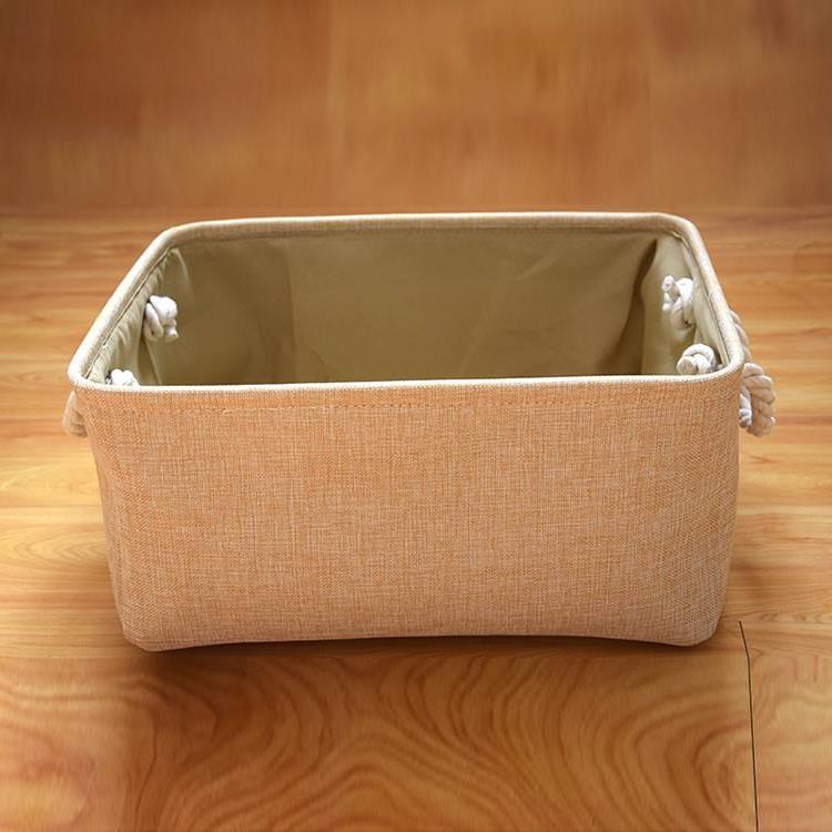 Linen Storage Basket with Handheld Desktop Organizer Foldabl