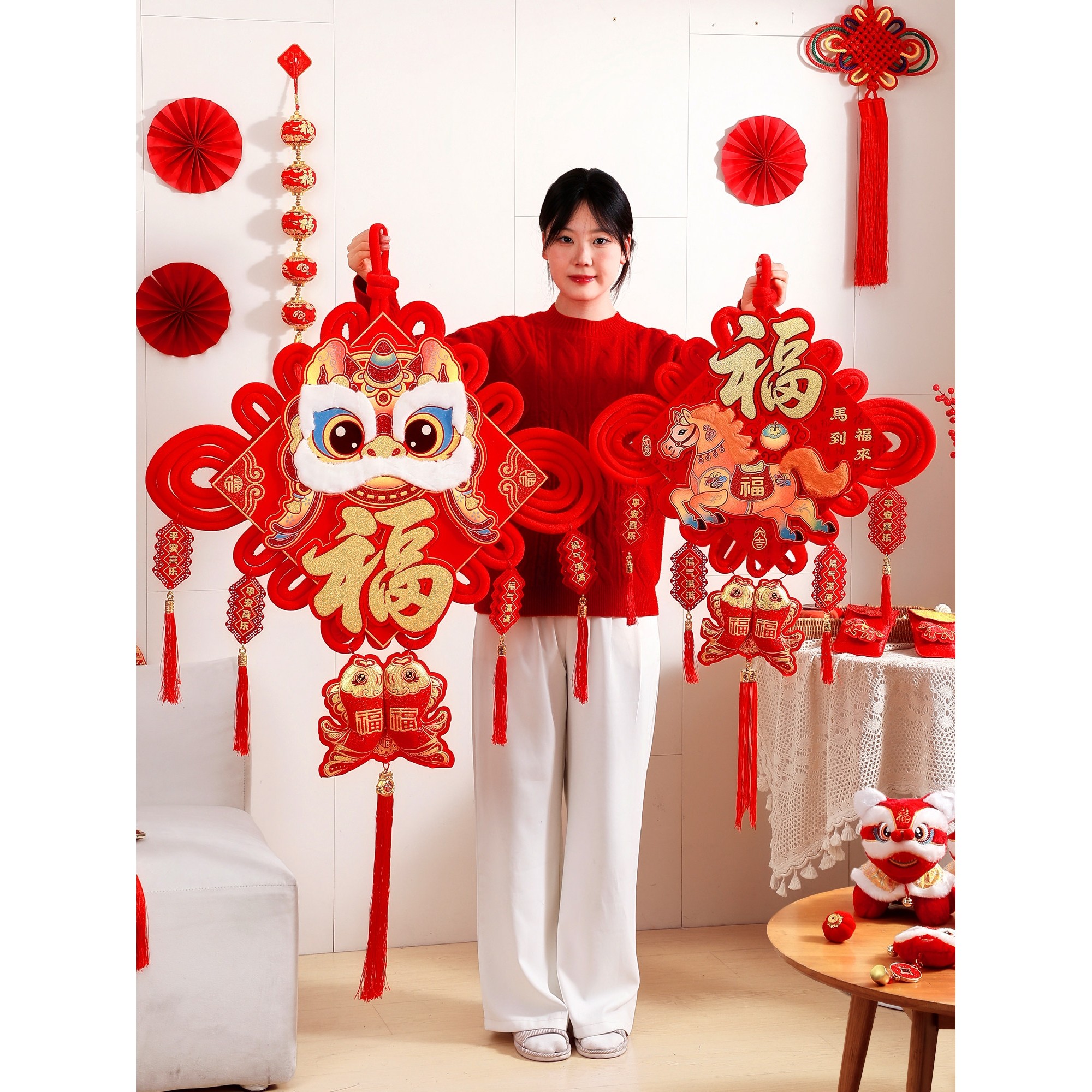 2026马年中国结高档福字挂件客厅入户门玄关挂饰过年春节新年装饰,节庆用品/礼品,福字/窗花/窗贴,淘宝优惠券,粉丝福利购,淘宝优惠卷