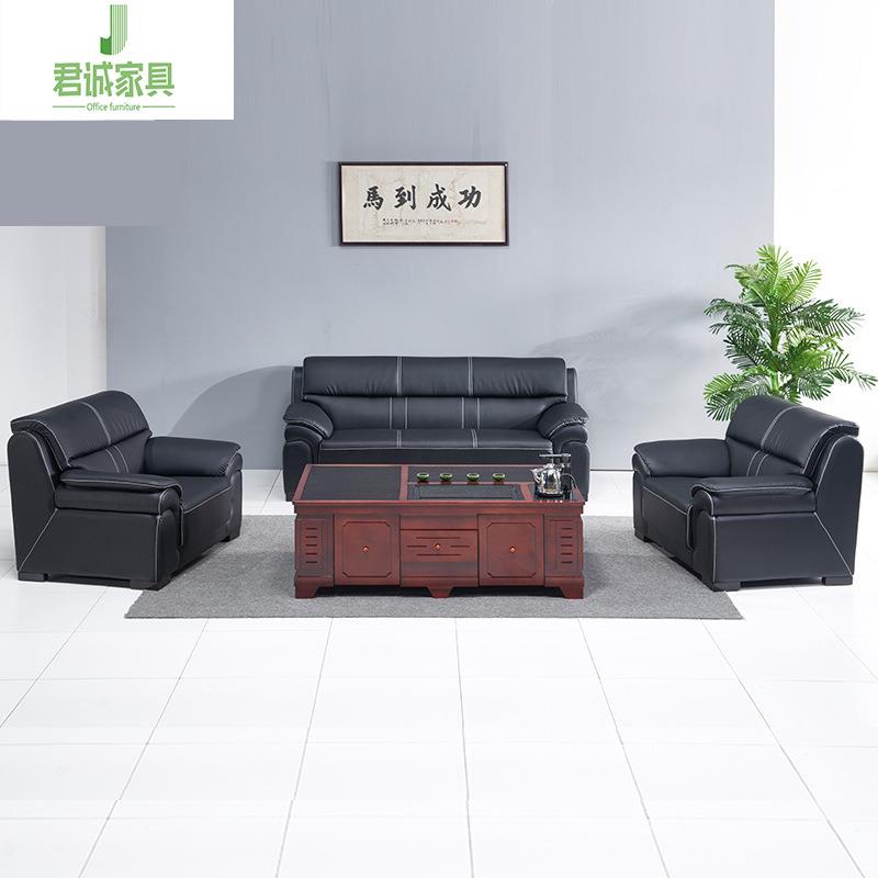 办公沙待发简约现代三人办SF公家具商会务客接办公室沙位发茶几组