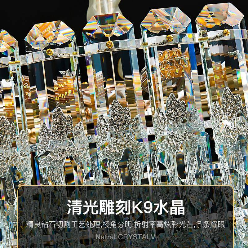 厅高端K水晶吊灯客灯餐厅大气/益灯具9酒店吧台KTV奢灯饰别墅轻灯