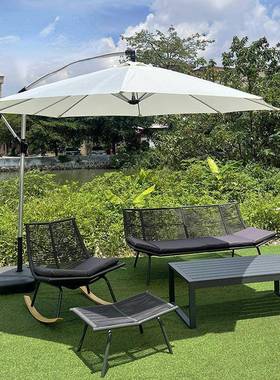 定制户外休闲制藤编桌椅套别墅露庭16485院藤沙发组合花园阳台天