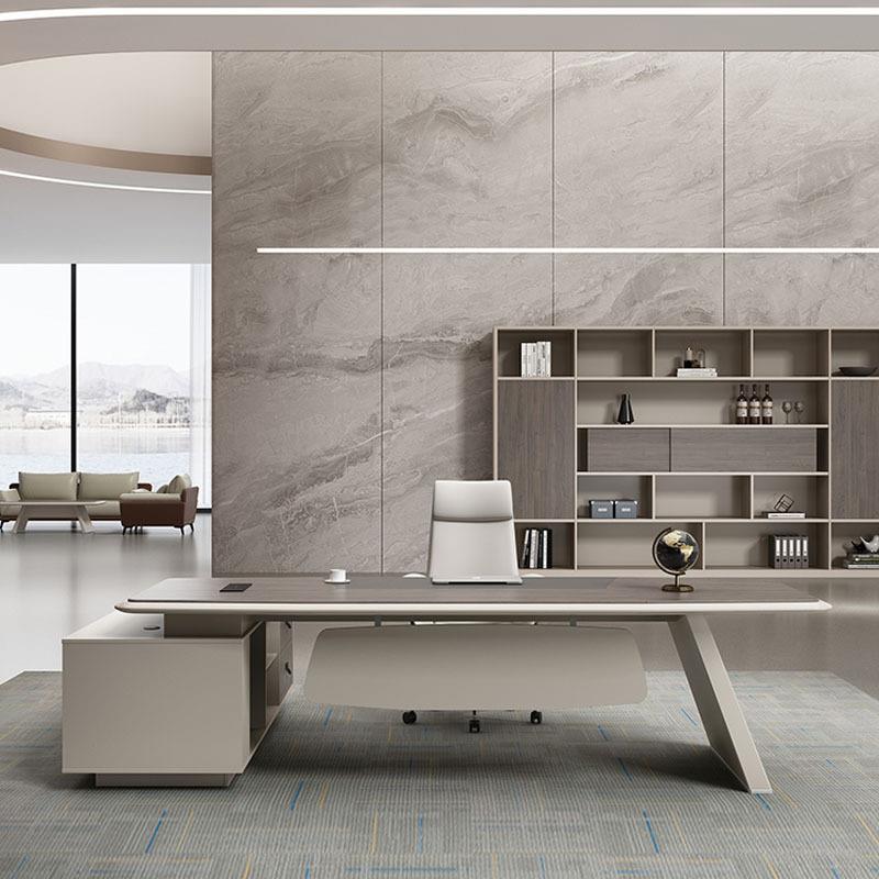 老板办公桌约现大班台简单人总裁桌主管代经理桌椅组合RC-001气大