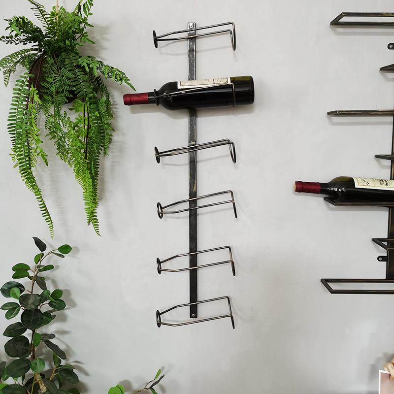 境工业风酒挂铁艺酒架壁复古餐厅客厅跨外贸美式酒吧装饰壁饰墙上