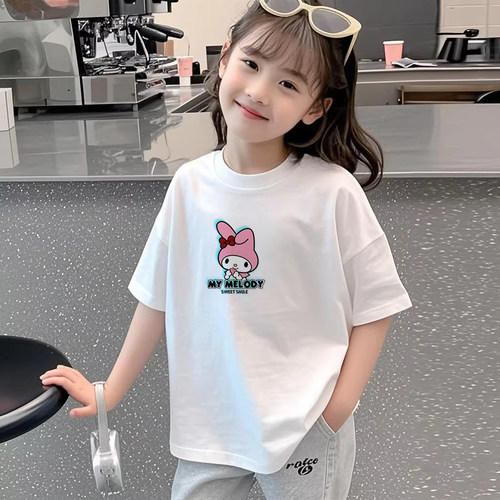 夏季儿童短袖t恤女大童纯棉