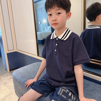 tAEbV男童夏季短袖POLO衫刺绣
