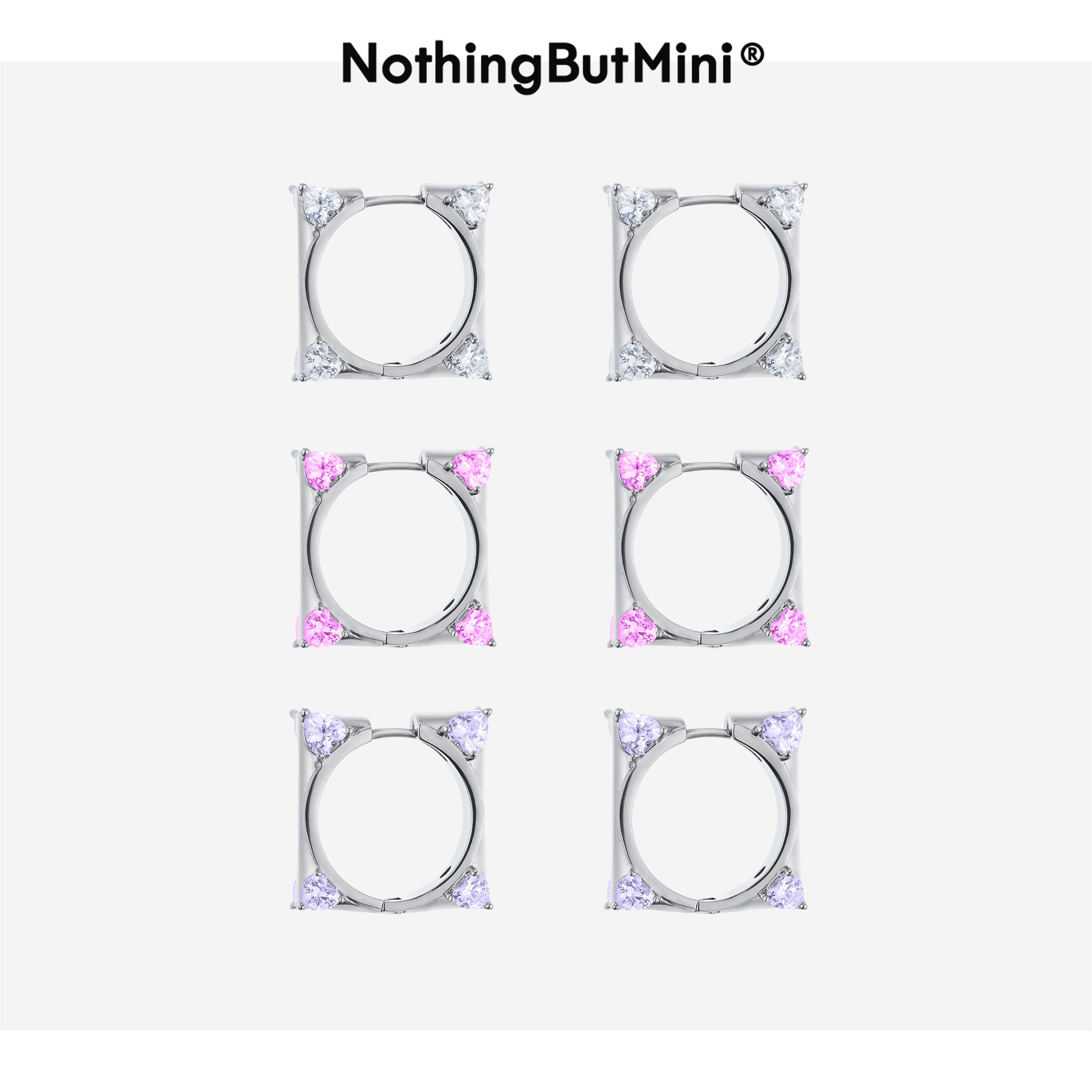 Minnie丨泰研同款NothingButMini心形锆石耳环气质甜酷街头感耳饰