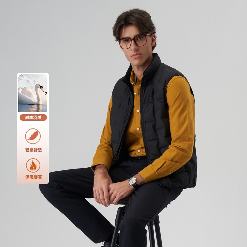 LONDA伦德马秋冬新款男士羽绒马甲商务休闲百搭保暖御寒背心外套,男装,羽绒马甲,淘宝优惠券,粉丝福利购,淘宝优惠卷