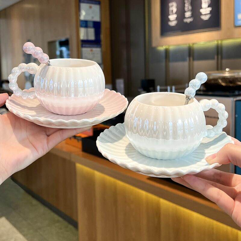 德国进口陶瓷水杯新款轻奢咖啡杯碟套装马克杯伴手礼早餐杯高颜值