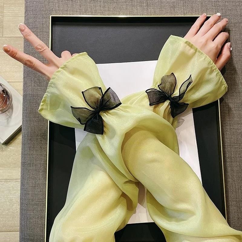 防晒袖套女骑行开车户外套袖手袖宽松遮阳薄款QH