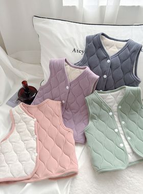 甜甜圈-虹虹Tia 马甲校服神器儿童保暖秋冬三层夹棉