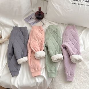 加厚校服神器儿童保暖秋冬三层夹棉裤 顾奈 甜馨专享