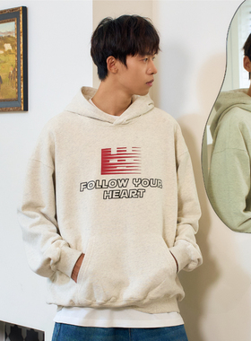 TGWALL「风会拥抱你」宽松情侣运动上衣男女重磅落肩连帽衫卫衣